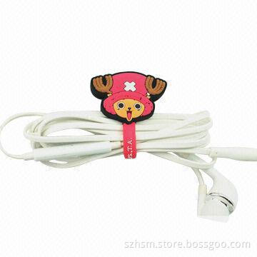 Promotional Plastic Headphone Cable Holder, Customized Designs are Accepted